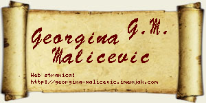 Georgina Maličević vizit kartica